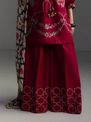 ZARA SHAHJAHAN - 3PC EMBROIDERED SHIRT WITH CHIFFON DUPATTA AND TROUSER - RB11210