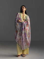 ZARA SHAHJAHAN - 3PC EMBROIDERED SHIRT WITH CHIFFON DUPATTA AND TROUSER - RB11209