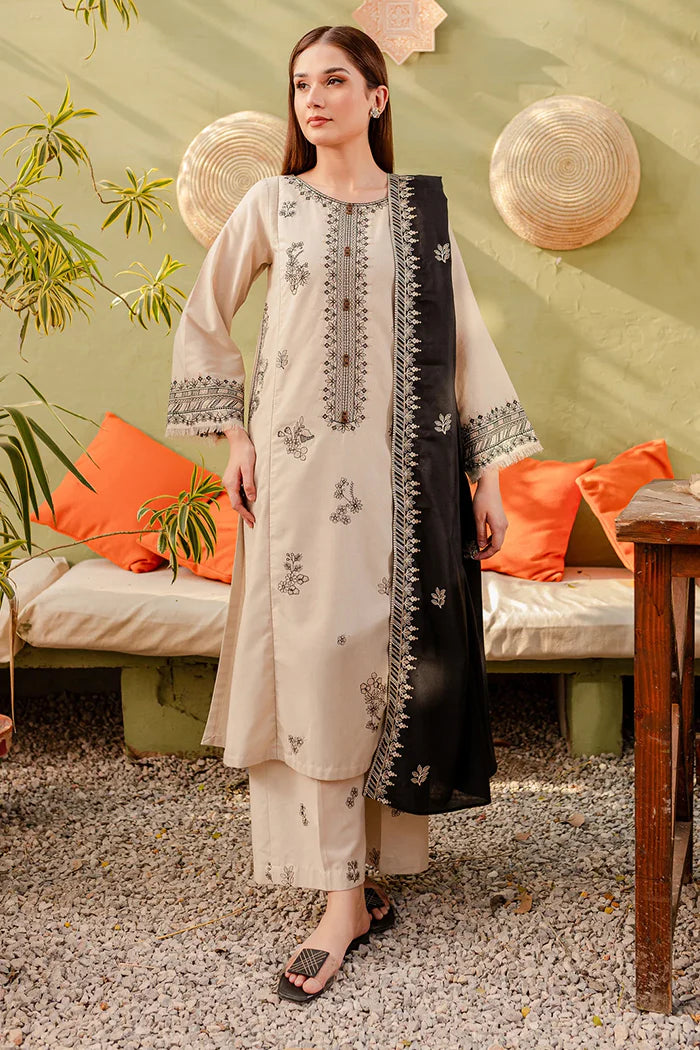 BATIK - 3PC LAWN EMBROIDERED SHIRT WITH CHIFFON EMBROIDERED DUPATTA AND TROUSER - RB11031