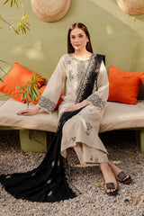 BATIK - 3PC LAWN EMBROIDERED SHIRT WITH CHIFFON EMBROIDERED DUPATTA AND TROUSER - RB11031