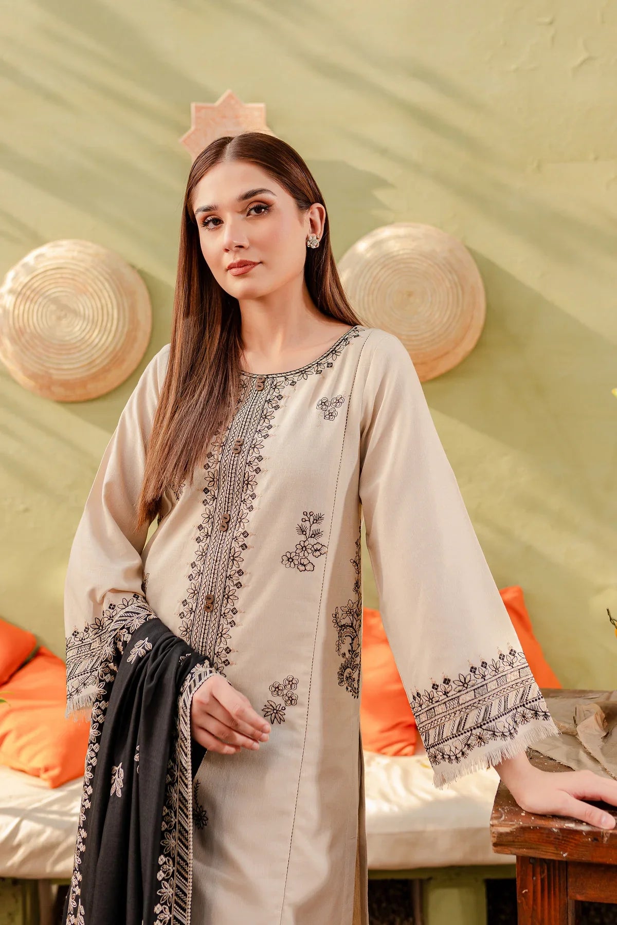 BATIK - 3PC LAWN EMBROIDERED SHIRT WITH CHIFFON EMBROIDERED DUPATTA AND TROUSER - RB11031