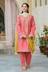 ZARA SHAH JAHAN - 3PC LAWN EMBROIDERED SHIRT WITH CHIFFON PRINTED DUPATTA AND TROUSER - RB11038