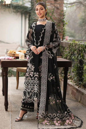 KAHF - 3PC EMBROIDERED SHIRT WITH CHIFFON EMBROIDERED DUPATTA AND TROUSER - RB11197