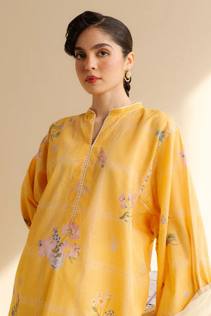 COCO BY ZARA SHAH JAHAN - 3PC PRINTED TANA DORA SHIRT WITH VOIL PRINTED DUPATTA- RB11122