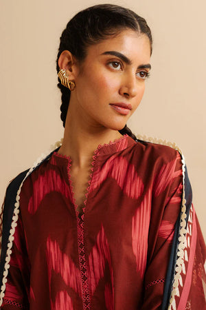 COCO BY ZARA SHAH JAHAN - 3PC PRINTED TANA DORA SHIRT WITH VOIL PRINTED DUPATTA- RB11114