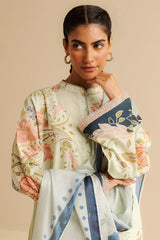 COCO BY ZARA SHAH JAHAN - 3PC PRINTED TANA DORA SHIRT WITH VOIL PRINTED DUPATTA- RB11115