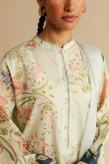 COCO BY ZARA SHAH JAHAN - 3PC PRINTED TANA DORA SHIRT WITH VOIL PRINTED DUPATTA- RB11115