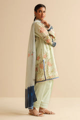 COCO BY ZARA SHAH JAHAN - 3PC PRINTED TANA DORA SHIRT WITH VOIL PRINTED DUPATTA- RB11115