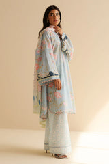 COCO BY ZARA SHAH JAHAN - 3PC PRINTED TANA DORA SHIRT WITH VOIL PRINTED DUPATTA- RB11120