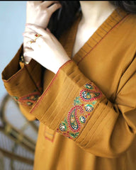 AISLING - 3PC DHANAK EMBROIDERED SHIRT WITH DHANAK EMBROIDERED DUAPTTA AND TROUSER- RB11092