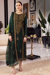 ASIM JOFA - 3PC DHANAK EMBROIDERED SHIRT WITH DHANAK EMBROIDERED DUAPTTA AND TROUSER- RB11084