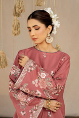 BAKHIYA - 2PC KHAADAR EMBROIDERED SHIRT WITH KHADDAR TROUSER - RB11097