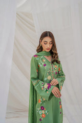 BATIK - 3PC EMBROIDERED SHIRT WITH EMBROIDERED DUPATA AND TROUSER - RB11159