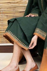 AISLING - 3PC DHANAK EMBROIDERED SHIRT WITH PRINTED SHAWL AND TROUSER - RB11242
