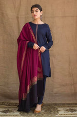 AISLING - 3PC DHANAK EMBROIDERED SHIRT WITH PRINTED SHAWL - RB11244
