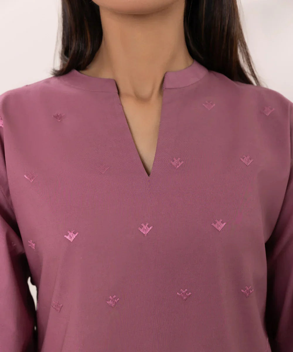 SAPPHIRE - 3PC DHANAK EMBROIDERED SHIRT WITH ORGANZA PRINTED DUPATTA AND EMBROIDERED TROUSER - RB11253
