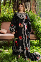 ZAMEEN EMAAN -3PC EMBROIDERED DHANAK SHIRT WITH EMBROIDERED SHAWL AND TROUSER - 11259