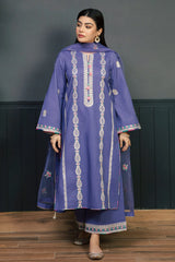 KOKUM - 3PC LAWN EMBROIDERED SHIRT WITH PRINTED DUPATTA AND TROUSER- RB11136
