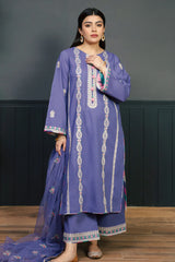 KOKUM - 3PC LAWN EMBROIDERED SHIRT WITH PRINTED DUPATTA AND TROUSER- RB11136