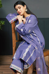 KOKUM - 3PC LAWN EMBROIDERED SHIRT WITH PRINTED DUPATTA AND TROUSER- RB11136