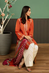KOKUM - 3PC LAWN EMBROIDERED SHIRT WITH PRINTED DUPATTA AND TROUSER- RB11137