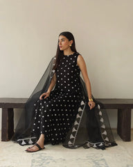 DYOT - 3PC LAWN EMBROIDERED SHIRT WITH PRINTED DUPATTA AND TROUSER- RB11138