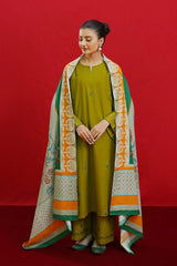 URGE - 3PC LAWN EMBROIDERED SHIRT WITH PRINTED DUPATTA AND TROUSER- RB11123