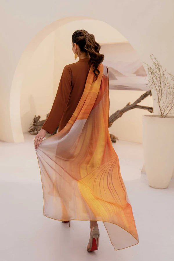 NATASHA KAMAL - 3PC DYED LAWN SHIRT WITH CHIFFON DUPATA AND TROUSER - RB11158