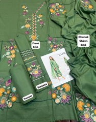 BATIK - 3PC EMBROIDERED SHIRT WITH EMBROIDERED DUPATA AND TROUSER - RB11159
