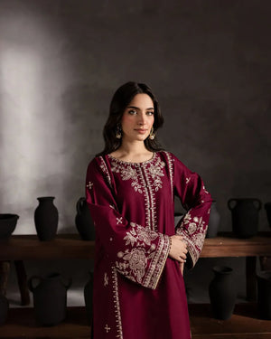 BATIK - 2PC EMBROIDERED SHIRT WITH EMBROIDERED PATCHES AND TROUSER - RB11161