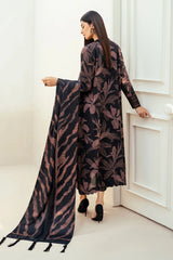 BAROQUE - 3PC PRINTED SHIRT WITH PATCHES AND CHIFFON DUPATA AND TROUSER - RB11171