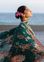 ZAINAB CHOTTANI - 3PC PRINTED SHIRT WITH PATCHES AND CHIFFON DUPATA AND TROUSER - RB11173