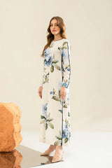 LULUSAR - 3PC PRINTED SHIRT WITH PATCHES AND CHIFFON DUPATA AND TROUSER - RB11179