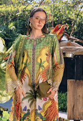 MARIA B - 3PC PRINTED SHIRT WITH PATCHES AND CHIFFON DUPATA AND TROUSER - RB11185