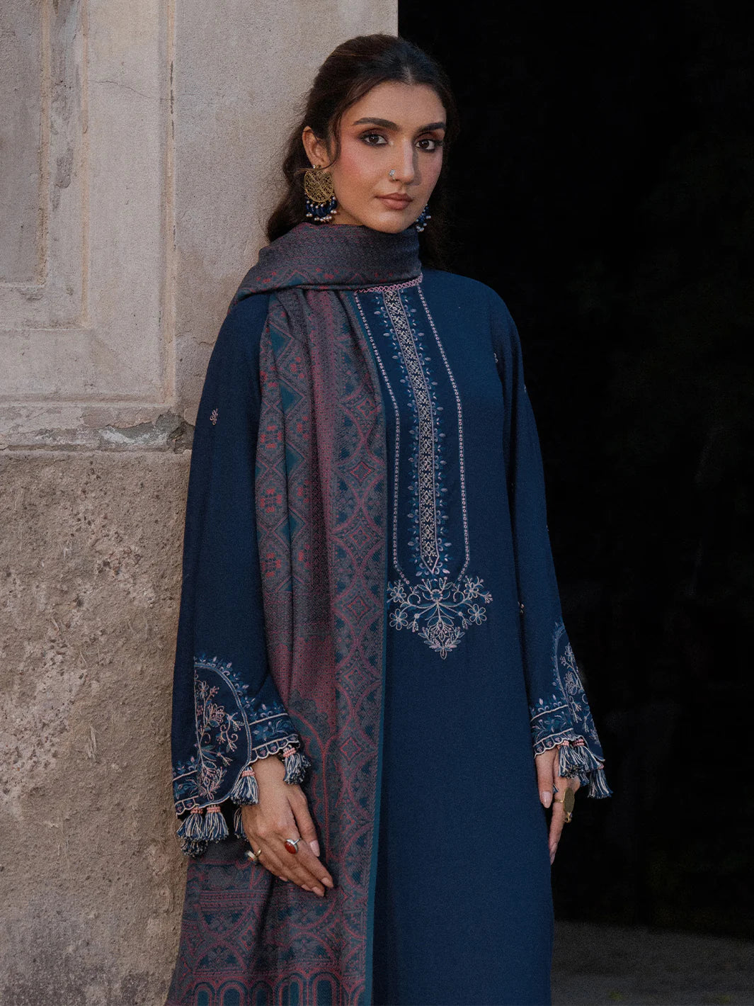 IZEL - 3PC EMBROIDERED SHIRT WITH EMBROIDERED DUPATA AND TROUSER - RB11188