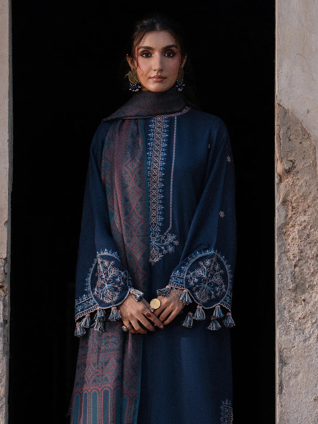 IZEL - 3PC EMBROIDERED SHIRT WITH EMBROIDERED DUPATA AND TROUSER - RB11188