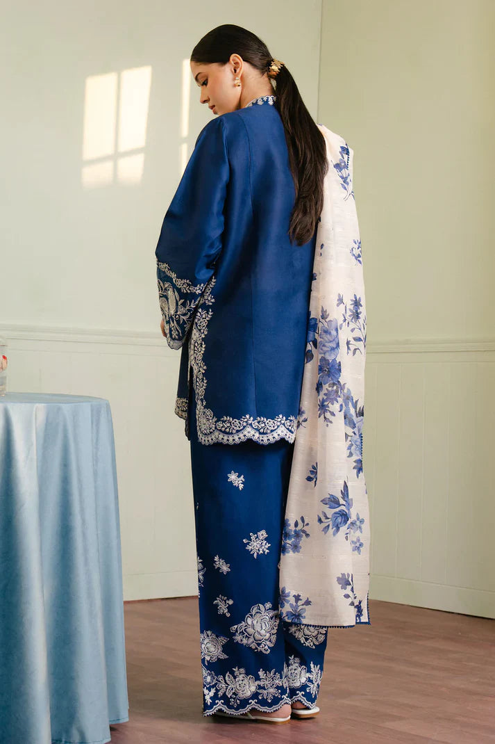 ZARA SHAHJAHAN - 3PC EMBROIDERED SHIRT WITH EMBROIDERED DUPATA AND TROUSER - RB11190