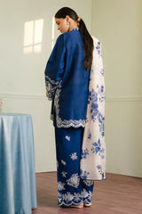 ZARA SHAHJAHAN - 3PC EMBROIDERED SHIRT WITH EMBROIDERED DUPATA AND TROUSER - RB11190