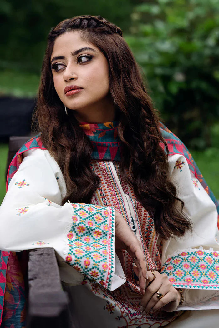 SAPPHIRE - 3PC EMBROIDERED SHIRT WITH EMBROIDERED DUPATA AND TROUSER - RB11191