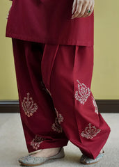 URGE - 2PC EMBROIDERED SHIRT WITH EMBROIDERED SLEEVES AND TROUSER - RB11162