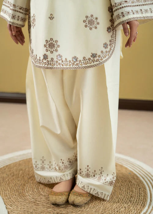URGE - 2PC EMBROIDERED SHIRT WITH EMBROIDERED PATCHES AND TROUSER - RB11163