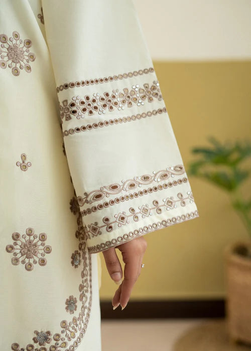URGE - 2PC EMBROIDERED SHIRT WITH EMBROIDERED PATCHES AND TROUSER - RB11163